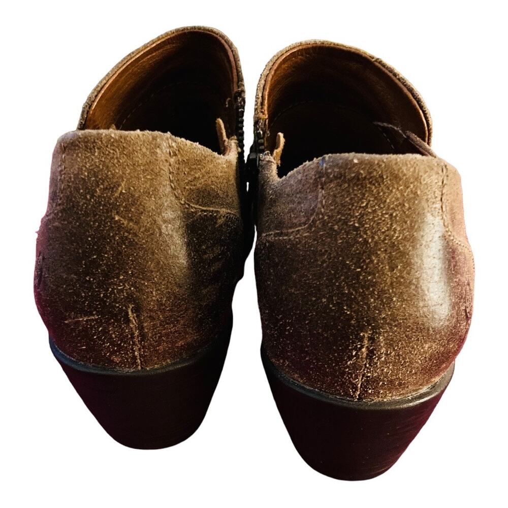 Born Distressed Shooties Loriei Style Side Zipper Brown Size 9.5 - Picture 6 of 11